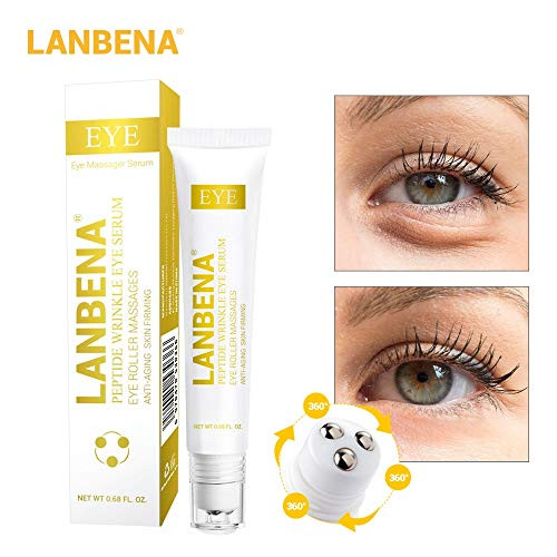 LANBENA Peptide Wrinkle Eye Serum Anti-Puffiness Fine Lines Dark Circle Anti-Aging Moisturizing Eye Patches Eye Care Beauty