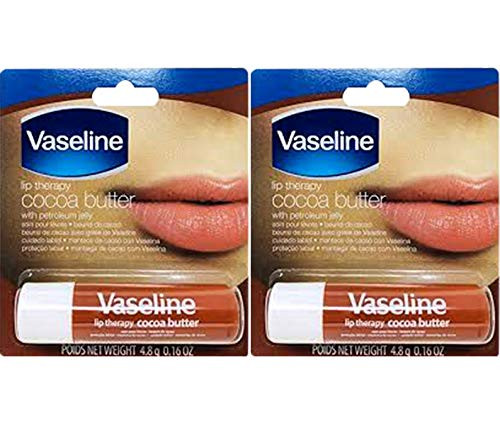 Vaseline Lip Therapy Stick with Petroleum Jelly - 2 Pack  Cocoa Butter