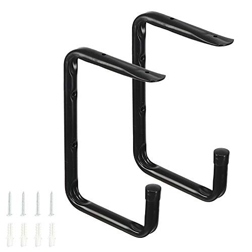 Heavy Duty Garage Wall Ceiling Mounted Bike Storage Hooks Garage Utility Hangers and Organizer for Ladder Tools Bicycle 2 Pack Black Heavy Duty Garage Wall Ceiling Mounted Bike Storage Hooks Garage Utility Hangers and Organizer for Ladder Tools Bicycle 2 Pack Black