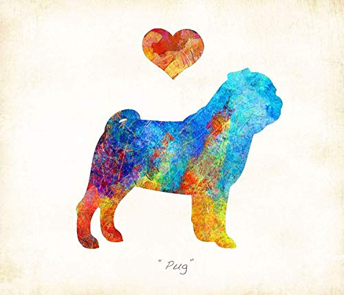 PUG Dog Breed Art Print by Dan Morris