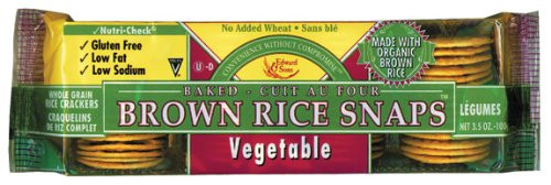 Edward  and  Son Original Brown Rice Snap Vegetable Crackers  3.5-Ounce Boxes  Pack of 6