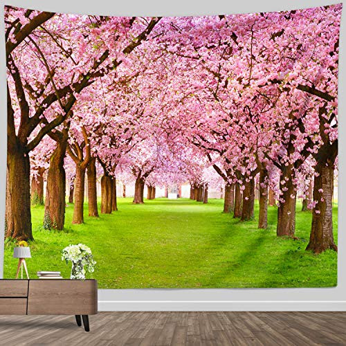 Tapestry for Bedroom Teen Girl Spring Cherry Flower Trees Woodland Grasses Garden Scene Tapestries Nature Wall Hanging for Living Room Dorm Wall Decor Blanket Small Tapestry for Bedroom Teen Girl Spring Cherry Flower Trees Woodland Grasses Garden Scene Tapestries Nature Wall Hanging for Living Room Dorm Wall Decor Blanket Small