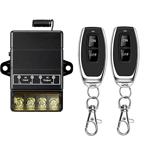 dstfuy Wireless Remote Switch AC 110V 120V 240V 40A Relay Wireless RF Switch for Household Appliances Pump Lights Ceiling and Electrical Equipment with 328ft Long Range 110V Remote Switch