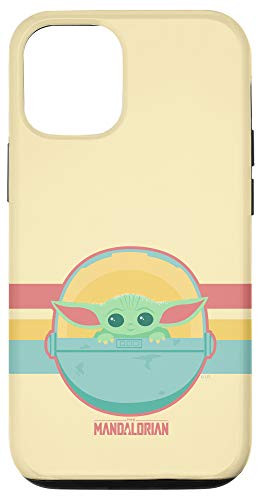iPhone 12 12 Pro Star Wars  The Mandalorian The Child Retro Rainbow Case