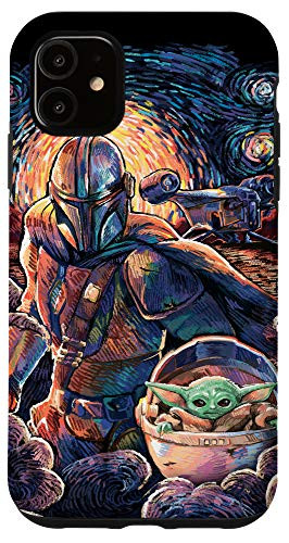 iPhone 11 Star Wars  The Mandalorian  and  The Child Starry Night Style Case