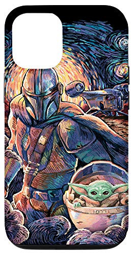 iPhone 12 12 Pro Star Wars  The Mandalorian  and  The Child Starry Night Style Case