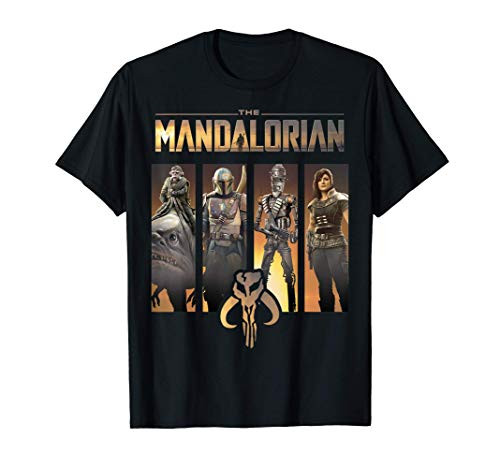 Star Wars The Mandalorian Group Line Up T-Shirt