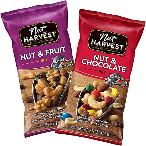Nut Harvest Trail Mix Variety Pack  2.25 Ounce  Pack of 16