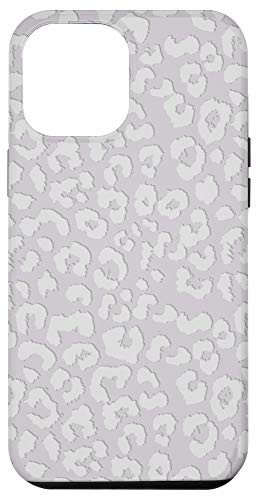 iPhone 12 Pro Max White Gray Print Leopard Cheetah Animal Print Case