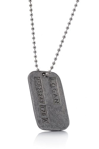 Marvel Comics WOLVERINE LOGAN 2-Sided Silvertone DOG TAG on 20 Inch Chain