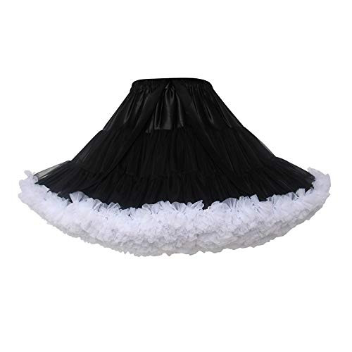 Women s Elastic Waist Chiffon Petticoat Puffy Tutu Tulle Skirt Princess Ballet Dance Pettiskirts Underskirt