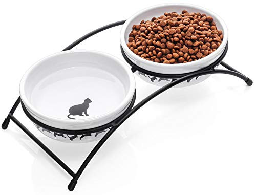 Y YHY Cat Bowls Elevated Cat Food Dish Raised Tall Cat Bowls for Food and Water Ceramic Pet Dishes for Cat or Dogs Anti Vomiting Whisker Fatigue Dishwasher Safe 12 Ounces Y YHY Cat Bowls Elevated Cat Food Dish Raised Tall Cat Bowls for Food and Water Ceramic Pet Dishes for Cat or Dogs Anti Vomiting Whisker Fatigue Dishwasher Safe 12 Ounces
