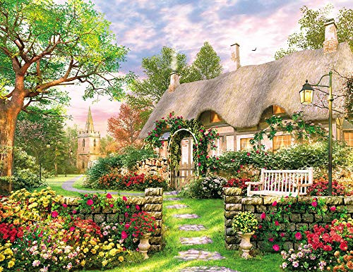 Agirlgle Jigsaw Puzzles 1000 Pieces for Adults for Kids  Jigsaw Puzzles -Cottage- 1000 Pieces Jigsaw Puzzles Softclick Technology Means Pieces Fit Together Perfectly