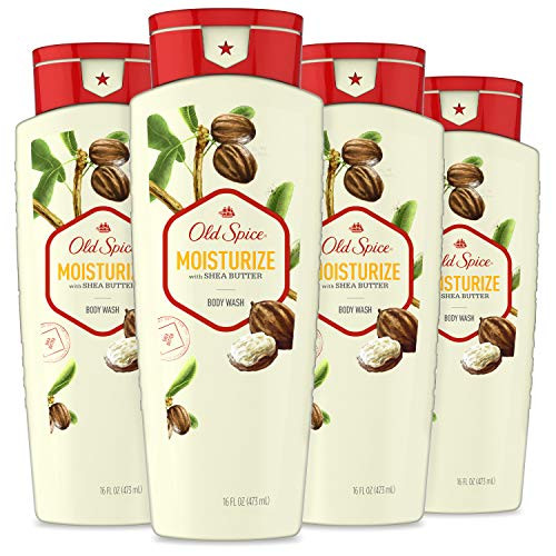 Old Spice Body Wash for Men  Moisturize with Shea Butter Scent  16 Fl Oz  Pack of 4