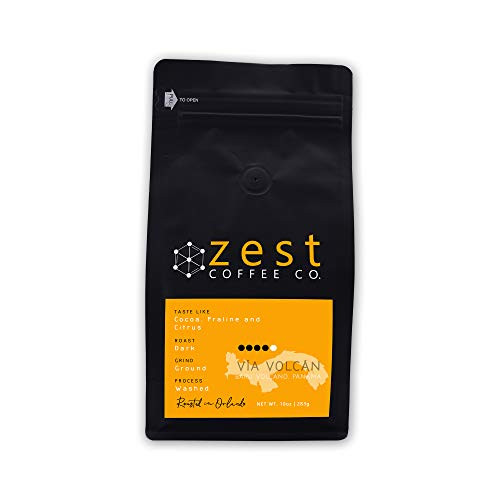 Zest Coffee Co. Panama Vía Volcán Dark Roast Ground Coffee Specialty Grade Single Origin  10 oz.