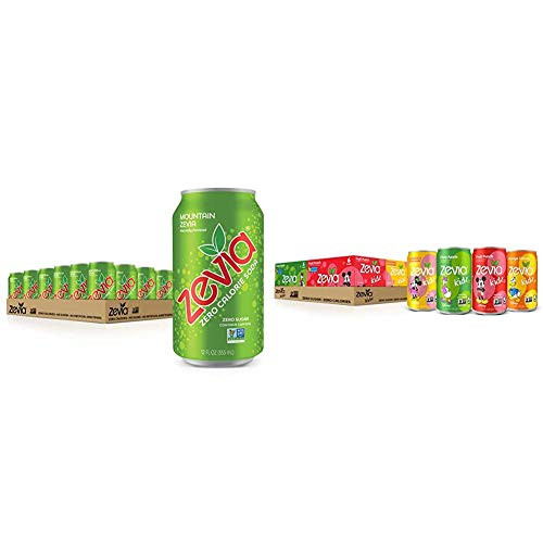 Zevia Zero Calorie Soda Mountain Zevia Naturally Sweetened Soda 24 12 Ounce Cans Citrus-flavored Carbonated Soda Refreshing and Kidz Sparkling Drink Variety Pack 7.5 Ounce Cans Pack of 24 Zevia Zero Calorie Soda Mountain Zevia Naturally Sweetened Soda 24 12 Ounce Cans Citrus-flavored Carbonated Soda Refreshing and Kidz Sparkling Drink Variety Pack 7.5 Ounce Cans Pack of 24