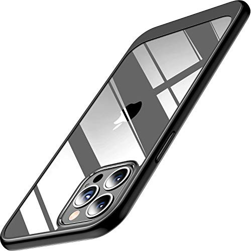 CASEKOO Shockproof Compatible with iPhone 12 Pro Max Case   Military Grade Protection  Clear Protective Phone Case Slim Thin Cover 5G  6.7 inches  2020- Black