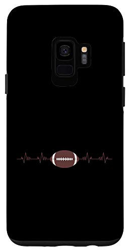 Galaxy S9 Rugby Ball Football Heartbeat EKG Player Coach Fan Gift Men Case