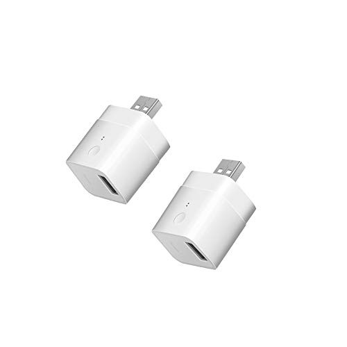 SONOFF Micro USB Smart WiFi Adaptor 5V 2-Pack  Smart Switch for Type A USB Devices  Compatible with Alexa  and  Google Home Assistant APP Remote Control Switch  No Hub Required