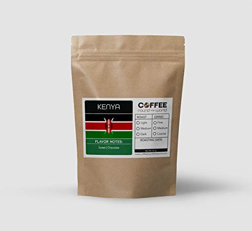 Fresh Roasted Coffee  Kenya Coffee  Ground Coffee  Organic Coffee  12 Ounce Bag  Light Roast  Fine Grind