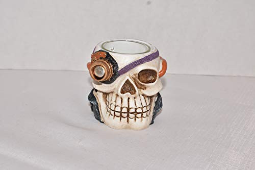 Yankee Candle New Steampunk Skull Eye Patch Binocular Tea Light Candle Holder