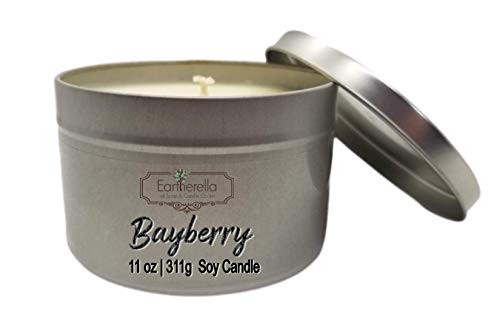 BAYBERRY Natural Soy Wax 11 oz. Tin Candle  long 60 Plus hour burn time