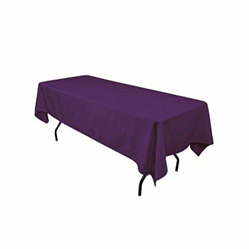 Polyester Rectangular Tablecloth 54 inch x72 inch  by KS LINENS  Plum