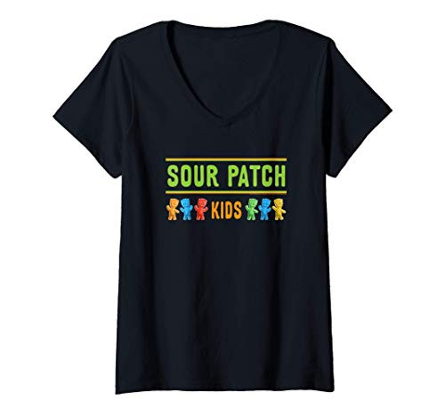 Womens Sour Patch Kids Collegiate Logo V-Neck T-Shirt