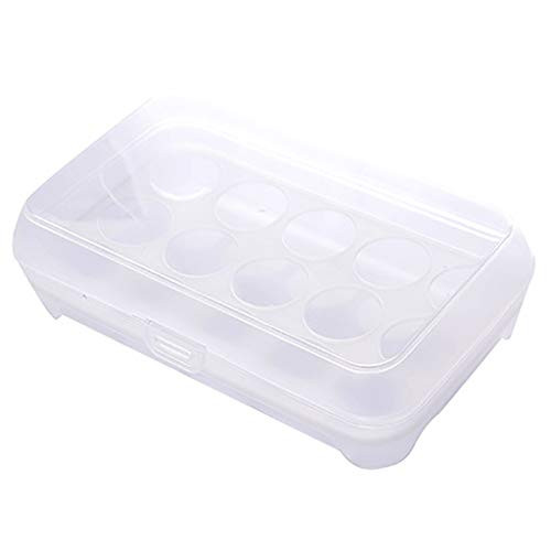 ThsiJJ Plastic Refrigerator Egg Trays  Deviled Egg Tray Carrier with Lid Clear Egg Holder Storage Container