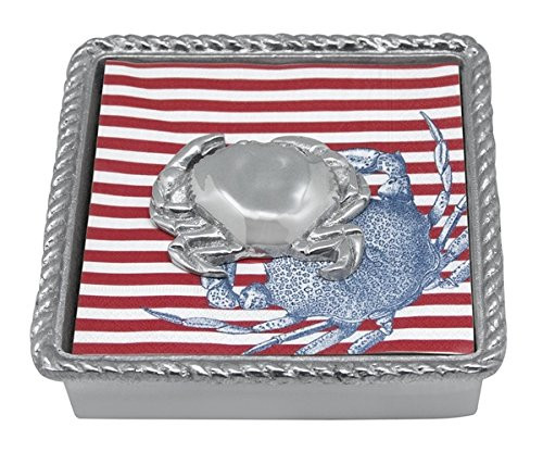Mariposa 2640-C Crab Rope Napkin Box, One Size, Silver