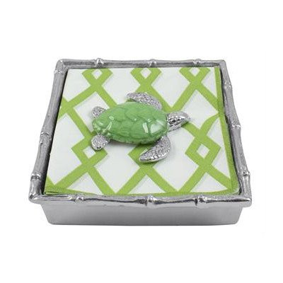 Mariposa Green Turtle Bamboo Napkin Box
