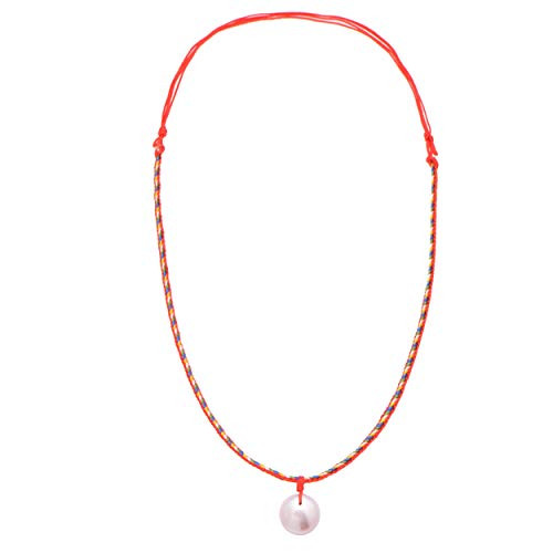 12-13MM Cultured Freshwater Coin Pearl Braided Rope Necklace 12-13MM Cultured Freshwater Coin Pearl Braided Rope Necklace