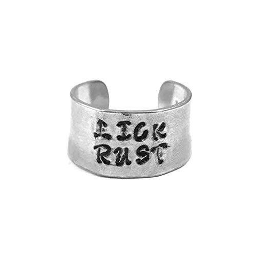 Schitt s Creek Lick Rust Alexis Rose Quote Aluminum Cuff Ring