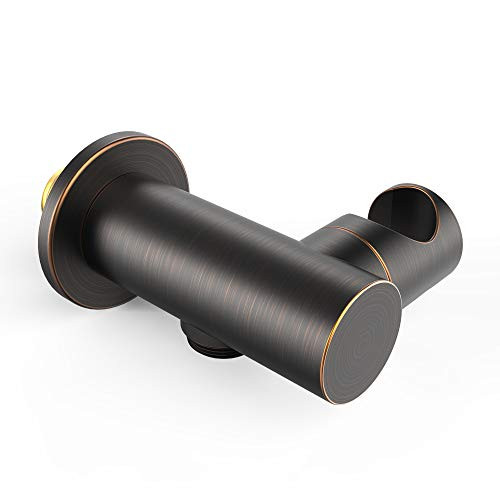 Shower Arm Bracket Adjustable Shower Head Holder for Hand Held Shower Head Wall Mounted Solid Brass Shower Mount Bracket Oil Rubbed Bronze