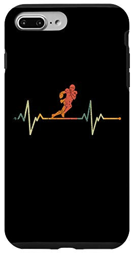 iPhone 7 Plus 8 Plus Vintage Football Player Gift Heartbeat Football Case
