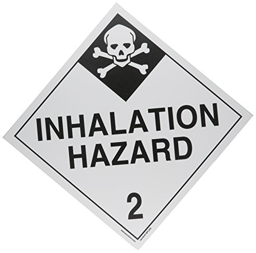 Labelmaster Z-PV28 Inhalation Hazard 2 Hazmat Placard, Worded, Permanent Vinyl (Pack of 25)