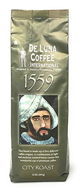 1559 BLEND De Luna Coffee Roasted Whole Bean Coffee Light-Medium City Roast BEAN ORIGINS - Brazilian Colombian Ethiopian Yirgacheffe Mexican 12 Oz. Bag 1559 BLEND De Luna Coffee Roasted Whole Bean Coffee Light-Medium City Roast BEAN ORIGINS - Brazilian Colombian Ethiopian Yirgacheffe Mexican 12 Oz. Bag