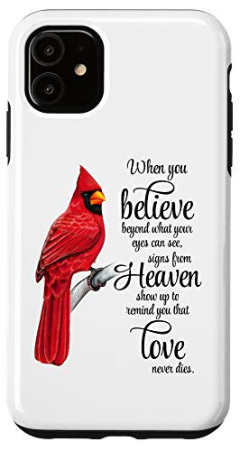 iPhone 11 Cardinal Red Bird Sign from Heaven Angel Case