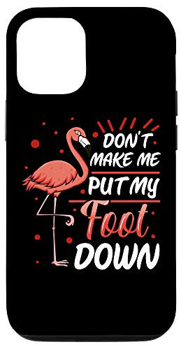 iPhone 12 12 Pro Cute Flamingo Don t Make Me Put My Foot Down Funny Flamingo Case