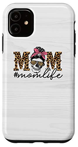 iPhone 11 Mom Life Motherhood Leopard Pattern Skull Mother s Day Case