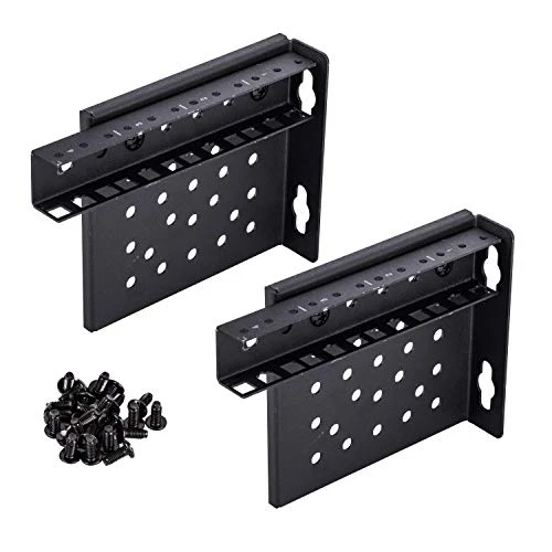 KENUCO 19 Inch Vertical Ends Wall Mount Rack Wall Mountable Server Rack w Hardware Black  4U