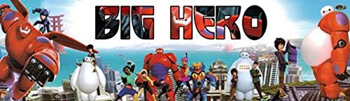 The Big Hero 6 Movie  2 - Personalized Birthday Name Poster with Custom Name On it  Border Mat and Frame Options