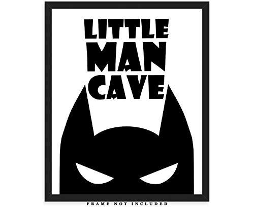 Little Man Cave Nursery Decor  8x10 Unframed Baby Room Art Prints - Gift Idea for Any Baby Girl or Boy Nursery Wall Decor