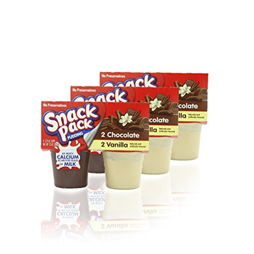 Hunts- Snack Pack Pudding 3.25 oz 12 Cups Variety Pack 6 Vanilla 6 Chocolate. Hunts- Snack Pack Pudding 3.25 oz 12 Cups Variety Pack 6 Vanilla 6 Chocolate.
