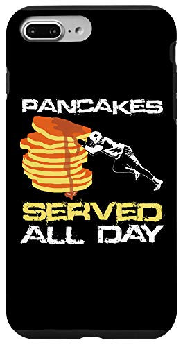 iPhone 7 Plus 8 Plus Pancakes Served All Day Fun Lineman Football Christmas Gifts Case