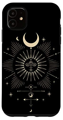 iPhone 11 Modern Witch Wiccan Witchy Tarot Sun Moon Stars Protective Case