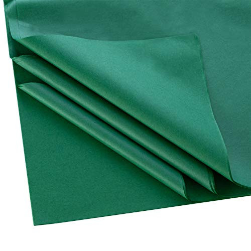 25 Sheets Tissue Paper Gift Wrapping Paper for DIY Crafts Pack Bags Dark Green