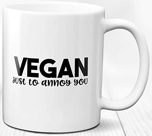 Vegan Coffee Mug 11 oz Funny Gift Vegan Friend Vegetarian Life Ceramic Cup