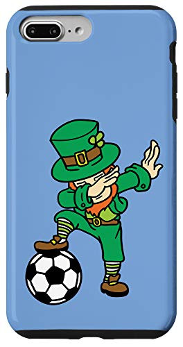 iPhone 7 Plus 8 Plus Blue Dabbing Leprechaun Soccer St Patricks Day Gift Case