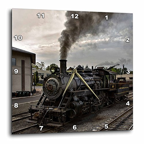 3dRose dpp_173601_2 Photo of a Steam Engine-Wall Clock, 13 by 13-Inch